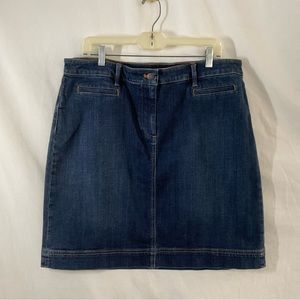 Talbots size 16 women’s belt looped NWT jean skirt dark blue